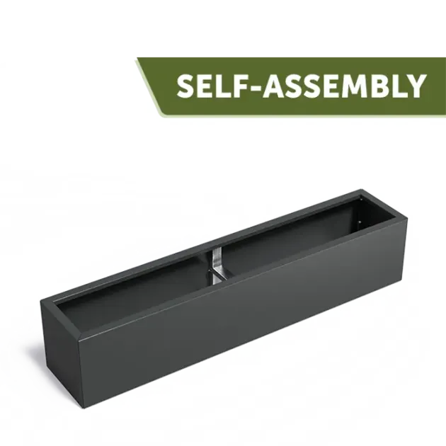 Plantenbak Carrez Connect zonder bodem gecoat staal 200x40x40 cm