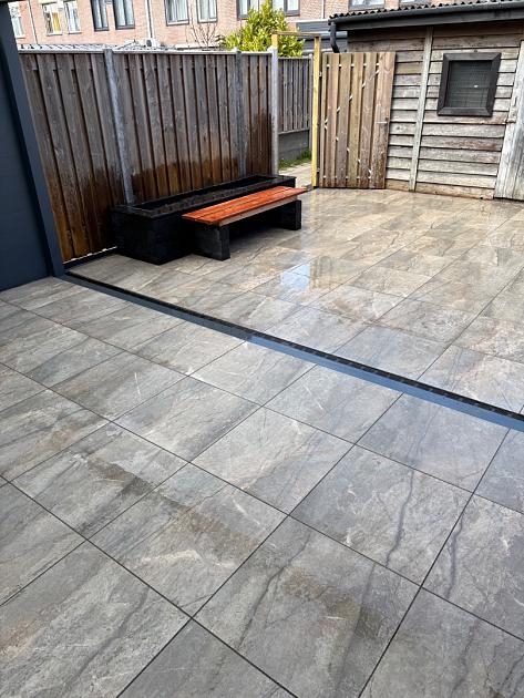 Actietegel Keramiek op Beton 60x60x4 cm Bellagio Taupe