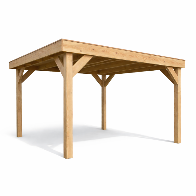 JWOODS Buitenverblijf 400x300 cm, Fijnbezaagd