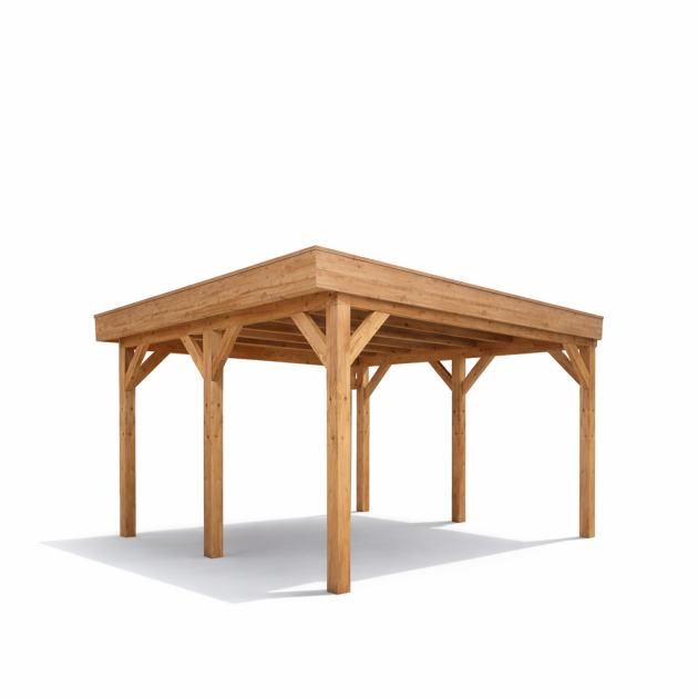 JWOODS Buitenverblijf 600x370 cm, Fijnbezaagd