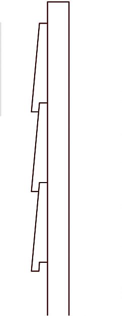 JWOODS Wand 201 tot 300 cm - Zweeds rabat Naturel enkelzijdig