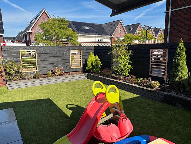 Flex Fence zelfbouwpakket excl. hout, raillengte 96 cm zwart