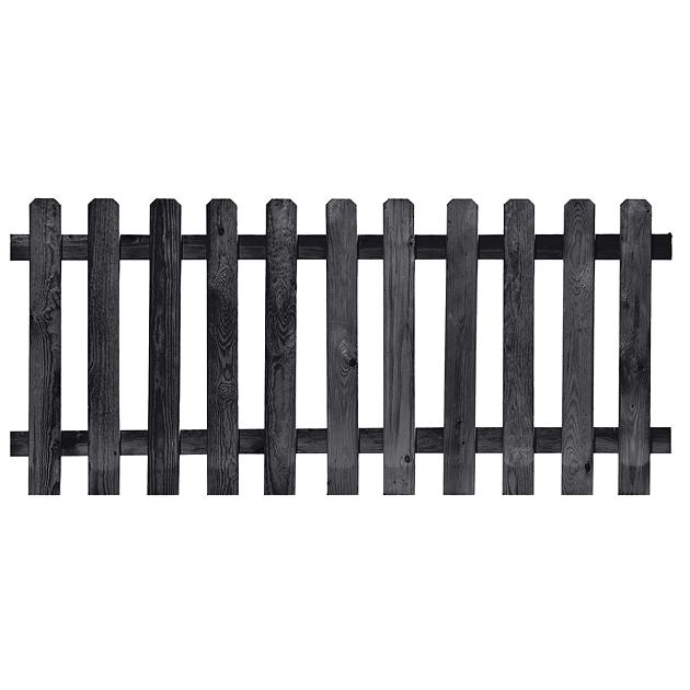 Tuinhek recht zwart geïmpregneerd geschaafd grenen 180x80 cm