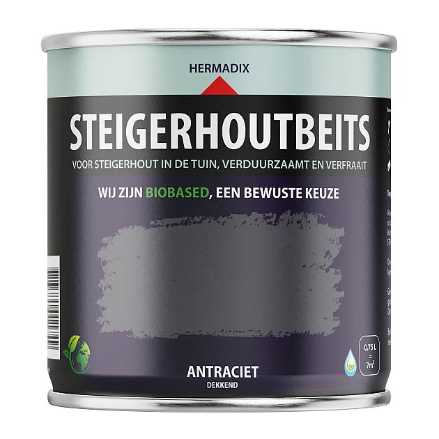 Steigerhoutbeits Antraciet Dekkend 750ml