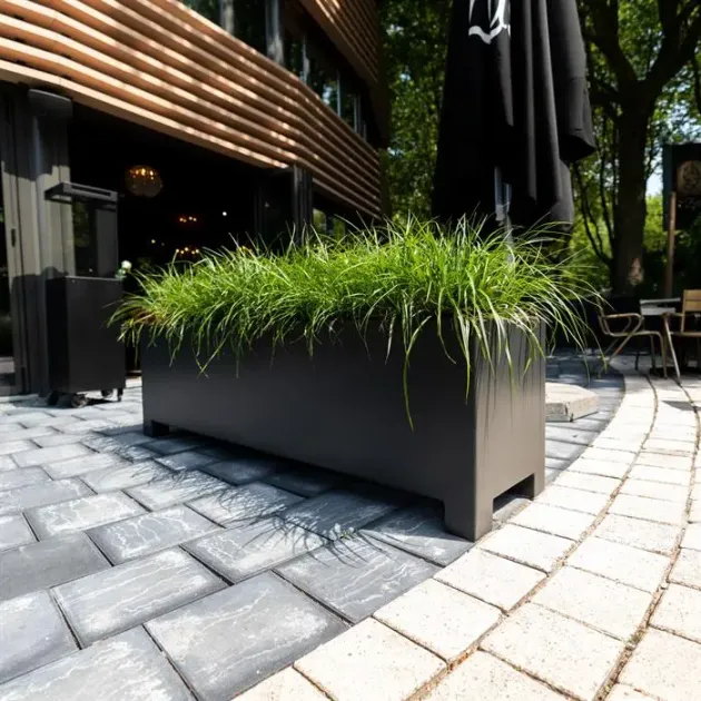 Plantenbak Carrez met poten aluminium 60x60x60 cm