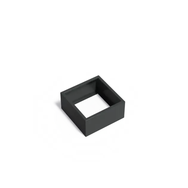 Plantenbak Carrez zonder bodem aluminium 80x80x40 cm