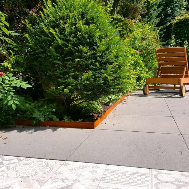 Cortenstaal kantopsluiting geplet complete set 1500x0,4x13 cm