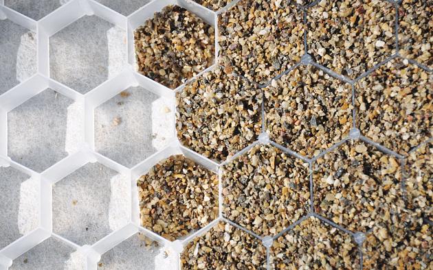 Grindplaat Pro met geotextiel 81x119,5x3 cm Wit