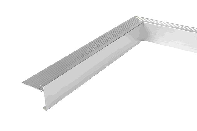 Daktrim Blank Aluminium 50/50x4,5/4,5 cm Binnenhoek (bij L-vormige verblijven)