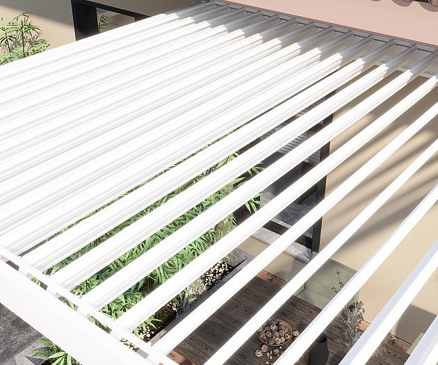 63902 shuttershade aluminium pergola 300x300x255cm white ral 9016 vrijstaand 429242