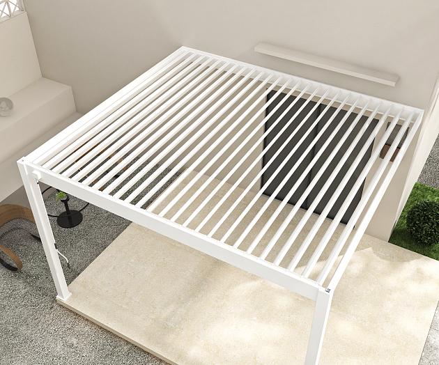 63904 shuttershade aluminium pergola 300x400x255cm white ral 9016 vrijstaand 430620