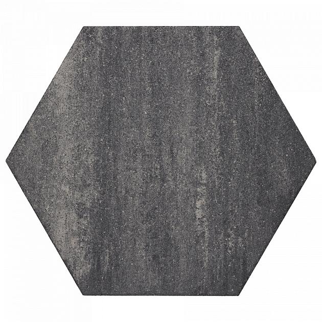 Soft Comfort Zeskant 60/52,5x30x4 cm Grijs/Zwart