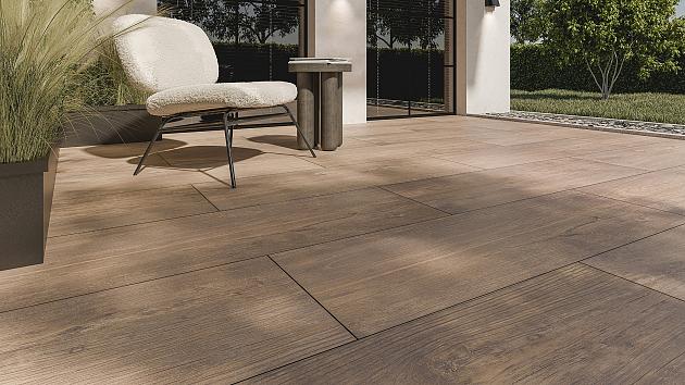 Keramiek Woodlook 40x120x3 cm Ronco Dark