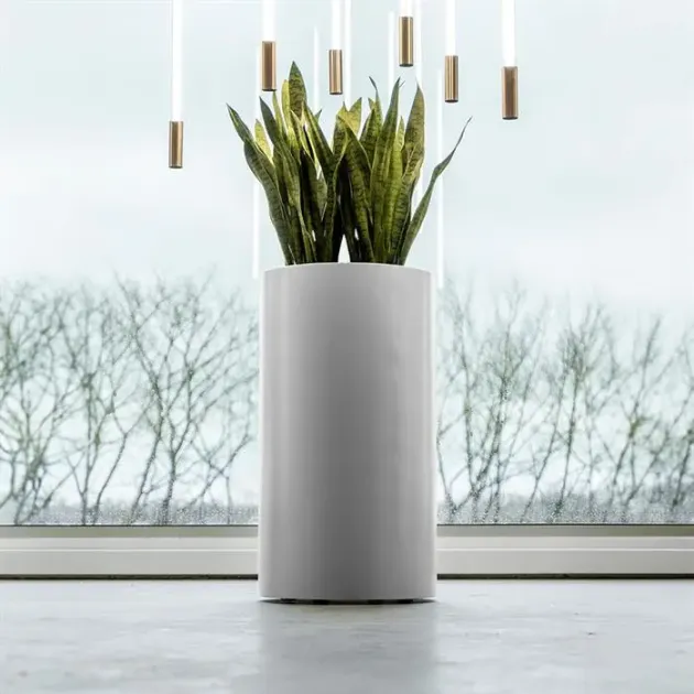 Plantenbak Circum met wielen aluminium Ø100x40 cm