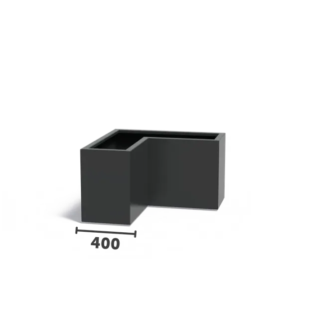 Plantenbak Carrez L-vorm aluminium 100x100x60 cm