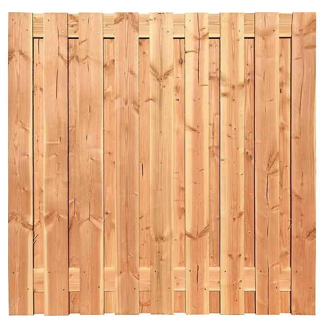 Restpartij Schagen: 4 stuks Douglas fijnbezaagd plankenscherm 19-planks 15 mm, 180 x 180 cm t.b.v. b