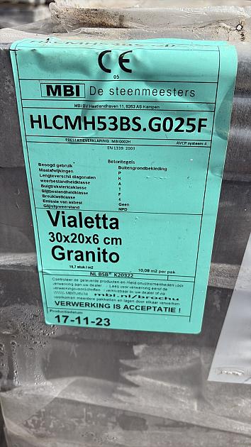 Restpartij Almere: 14.27m2 Vialetta 20x30x6 cm Granito