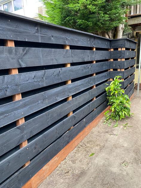 Fijnbezaagde Plank 2,2x20x300 cm, Zwart gedompeld