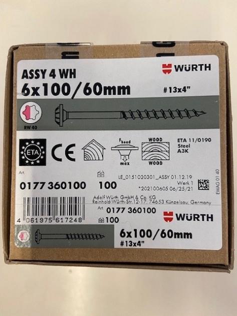 Gebintschroef Assy 6.0x100/60