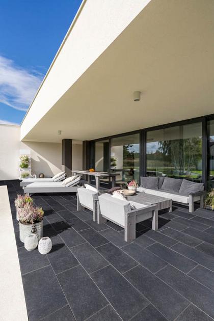 GeoCeramica 40x80x4 cm Impasto Negro