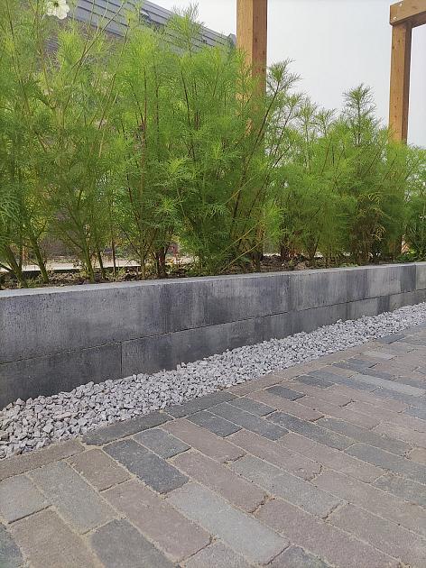 Linia Palissade 60x15x15 cm Strak Grijs/Antraciet gemeleerd