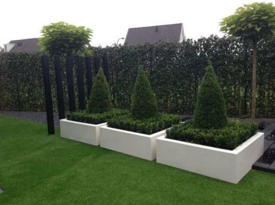 Plantenbak Carrez met bodem polyester 100x100x40 cm