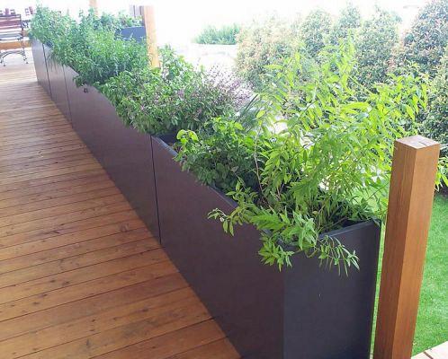 Plantenbak Carrez met bodem polyester 60x40x40 cm