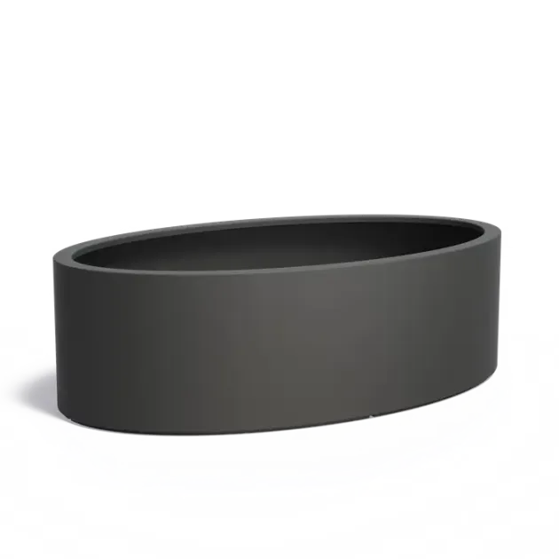 Plantenbak Ellipse met bodem polyester 200x120x60 cm