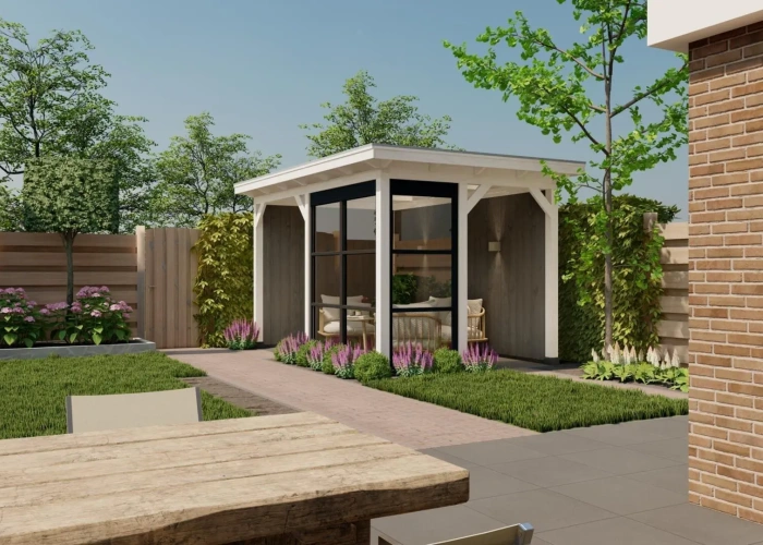 3677 buitenverblijf parijs 2480x3960 mm wit grijs  rechterzijkant