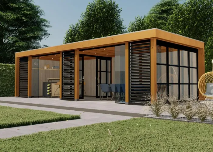 3614 buitenverblijf athene 3975x9725 mm douglas grijs rechterzijde 1