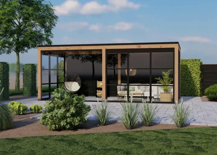 3656 buitenverblijf valencia 6395x3270 mm onbehandeld  vooraanzicht