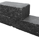 Restpartij Almere: Ca. 132 stuks Splitrocks 11x13x32 cm Getrommeld Antraciet