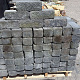 Restpartij Almere: Ca. 132 stuks Splitrocks 11x13x32 cm Getrommeld Antraciet