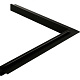Daktrim 50/50x6/4,5 cm, binnenhoek zwart (bij l-vormige overkappingen)