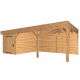 JWOODS Buitenverblijf 800x300cm incl. berging 200(b), Fijnbezaagd zweeds rabat Naturel