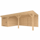 JWOODS Buitenverblijf 800x300cm incl. berging 200(b), Geschaafd met zweeds rabat Naturel