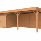 JWOODS Buitenverblijf 1000x300cm incl. berging 200(b), Geschaafd met zweeds rabat Naturel