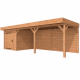 JWOODS Buitenverblijf 1000x300cm incl. berging 200(b), Fijnbezaagd zweeds rabat Naturel