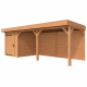 JWOODS Buitenverblijf 1000x370cm incl. berging 200(b), Fijnbezaagd zweeds rabat Naturel