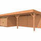 JWOODS Buitenverblijf 1000x300cm incl. berging 300(b), Fijnbezaagd zweeds rabat Naturel