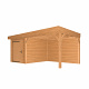 JWOODS Buitenverblijf 700x300cm incl. berging 200(b), Geschaafd met blokhutprofiel