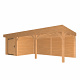 JWOODS Buitenverblijf 800x300cm incl. berging 200(b), Geschaafd met blokhutprofiel