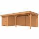 JWOODS Buitenverblijf 1000x370cm incl. berging 200(b), Geschaafd met blokhutprofiel