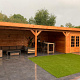 JWOODS Buitenverblijf 1000x370cm incl. berging 300(b), Geschaafd met blokhutprofiel