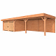 JWOODS Buitenverblijf 1000x370cm incl. berging 300(b), Geschaafd met blokhutprofiel