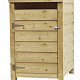 Containerkast enkel 129x79,5x89 cm vurenhout