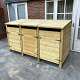 Containerkast triple 129x224,5x89 cm vurenhout