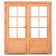 JWOODS Red Wood Dubbele 6-ruits deur incl. beslag 185x205 cm