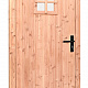 Douglas enkele 1-ruits deur inclusief kozijn, 90 x 201 cm., linksdraaiend, onbehandeld