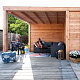 JWOODS Buitenverblijf 900x300cm incl. berging 300(b), Geschaafd met horizontaal triple rabat